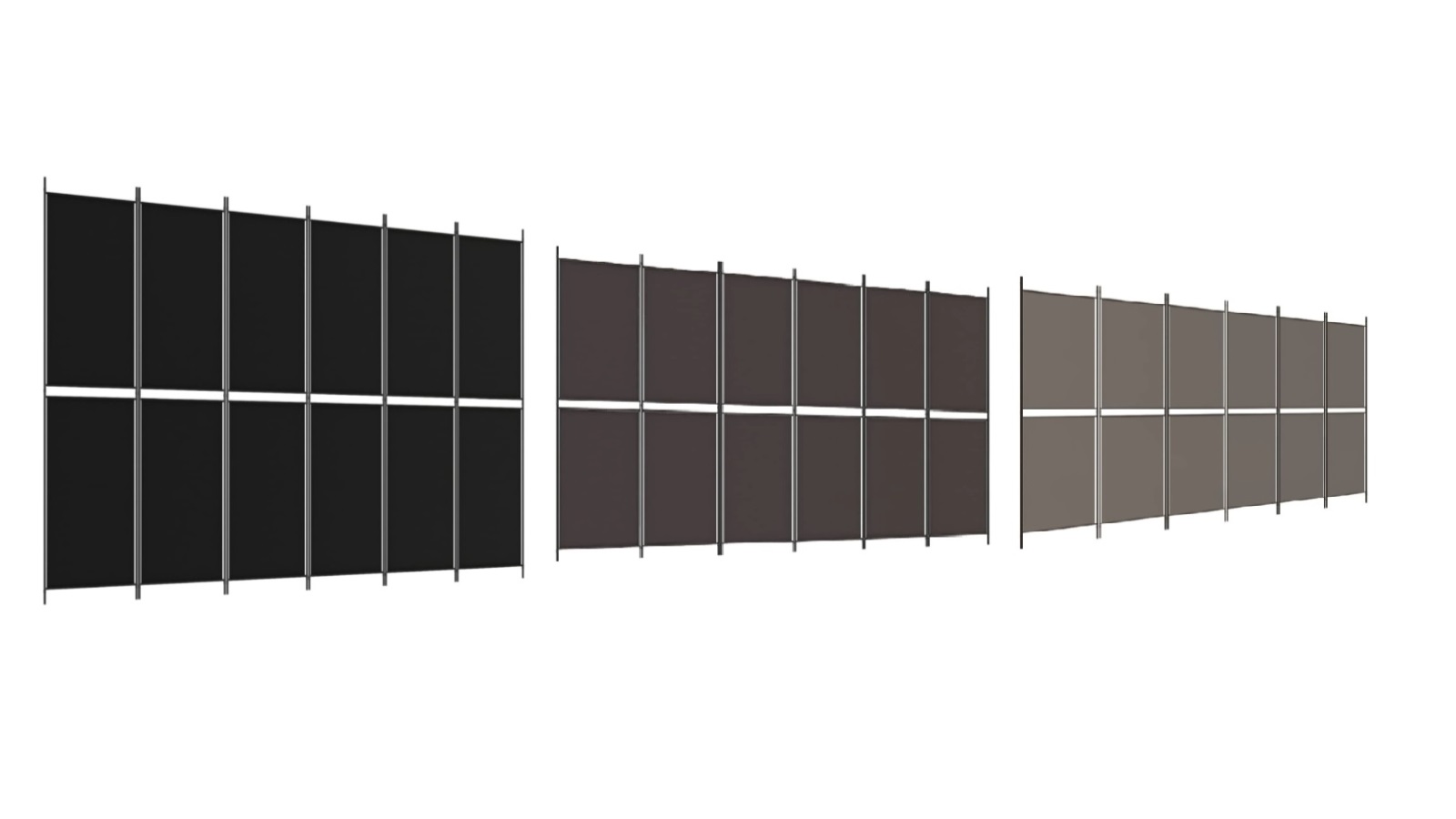 vidaXL 6-Panel 300 x 220cm Fabric Foldable Room Divider