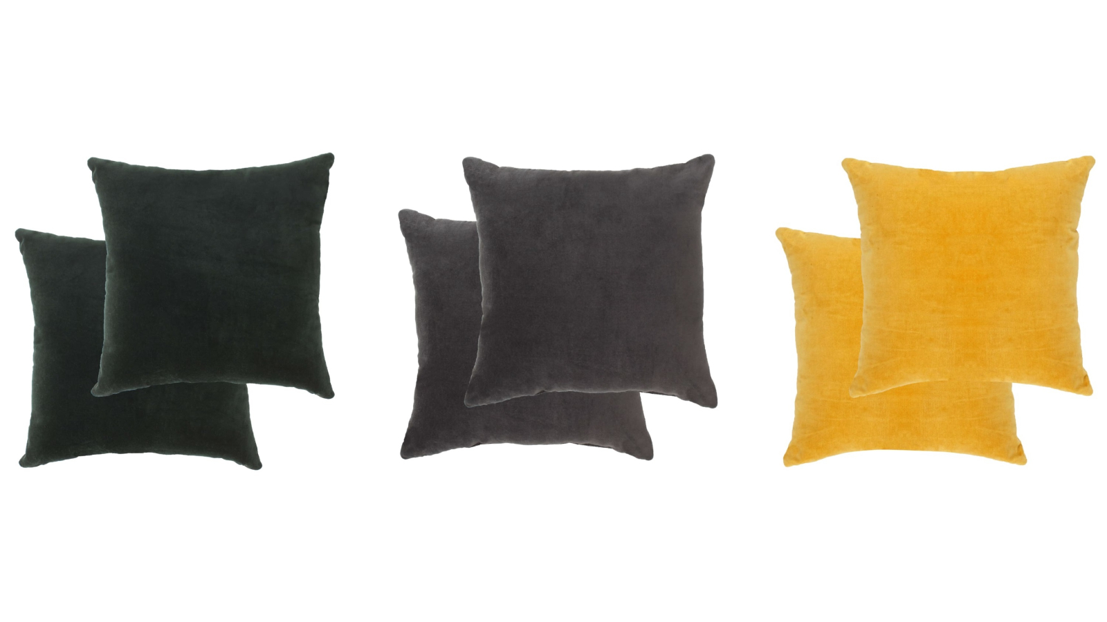 vidaXL 2 Piece 45 x 45cm Velvet Cotton Cushion