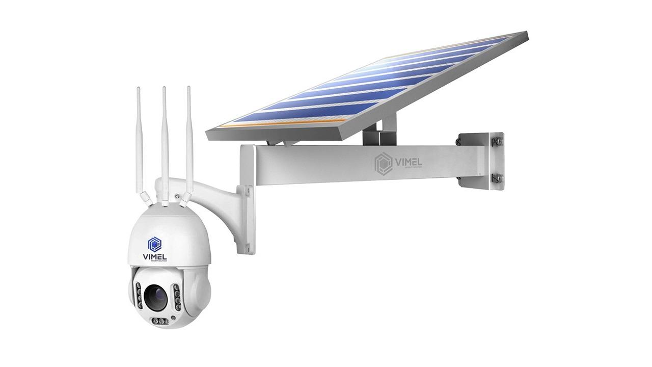Vimel 4G Outdoor Battery-Operated Solar and Battery SIM Card Enabled Security Camera