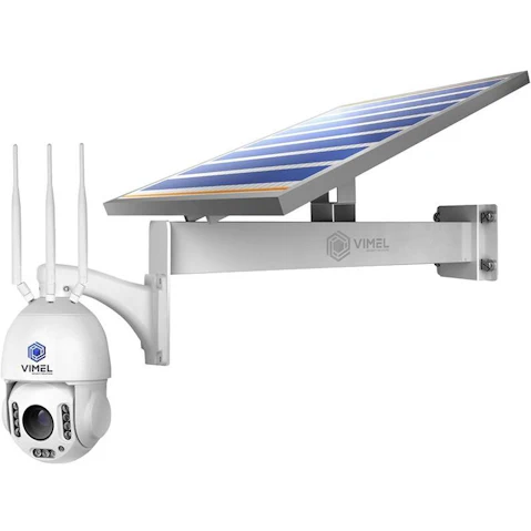Vimel 4G Outdoor Battery-Operated Solar and Battery SIM Card Enabled Security Camera