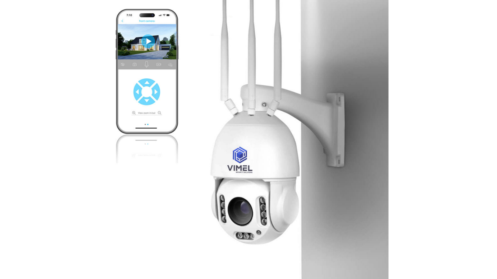 Vimel Professional 4G 4K SIM Card 30X Auto-Tracking 24/7 Recording Security Camera 