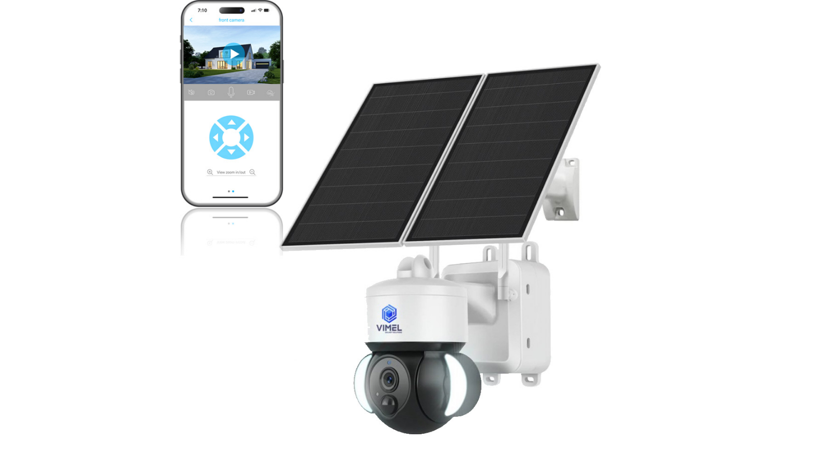 Vimel Solar Battery 2K 4G Security Camera with 24/7 Continuous Recording