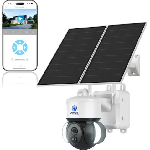 Vimel Solar Battery 2K 4G Security Camera with 24/7 Continuous Recording