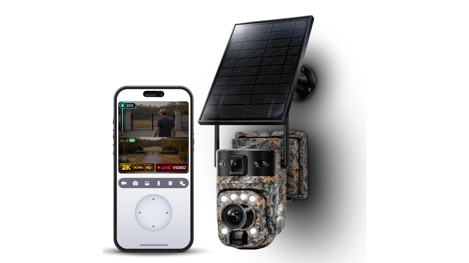 Vimel 2K Dual Lens 4G Trail Security Camera