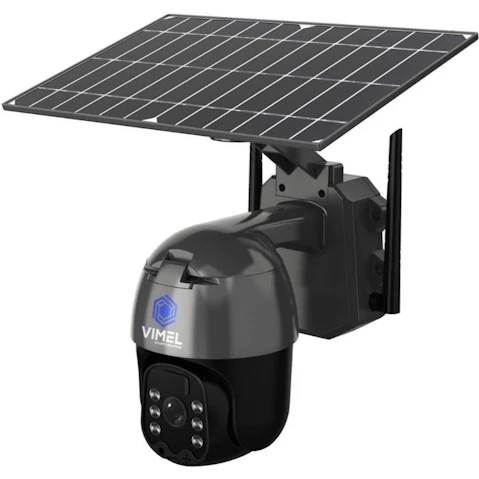 Vimel 2K Wi-Fi Alarm System Battery Solar Wireless Security Camera