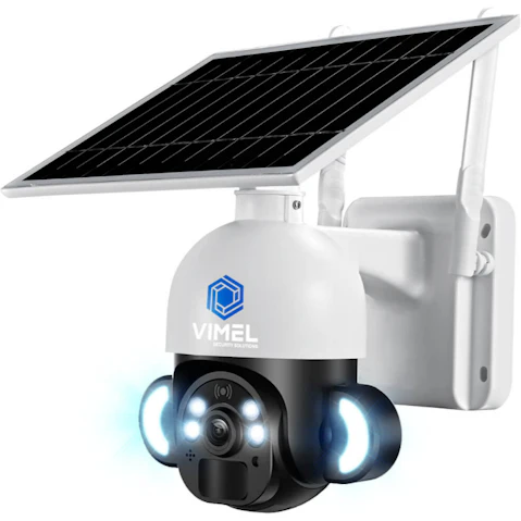 Vimel Wireless PTZ Alarm Motion Solar Battery Security Camera