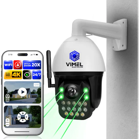 Vimel 4K 20X WiFi Wireless Security Camera