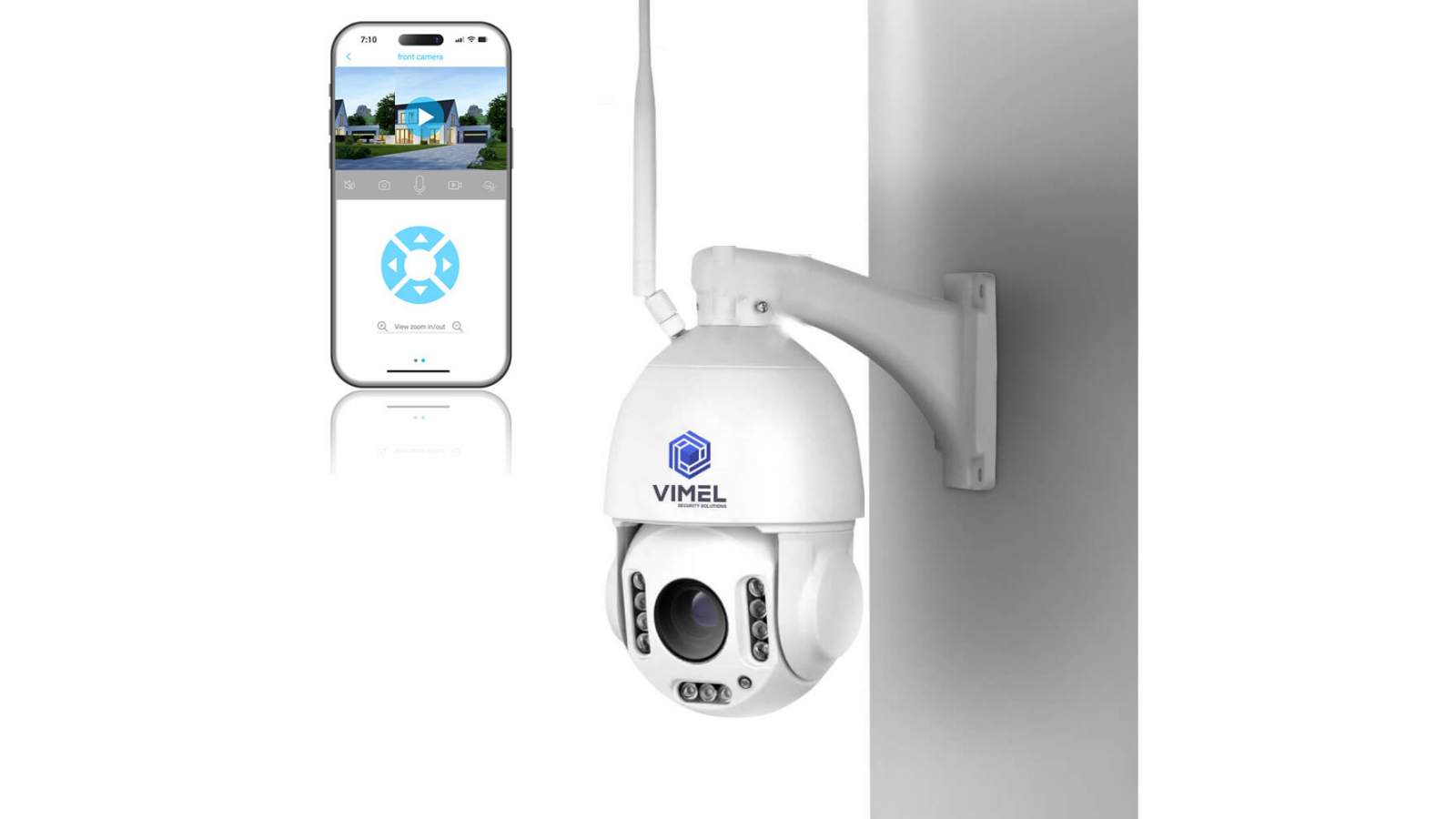 Vimel 20X 24/7 Recording 4K Outdoor PTZ WIFI Professional Security Camera