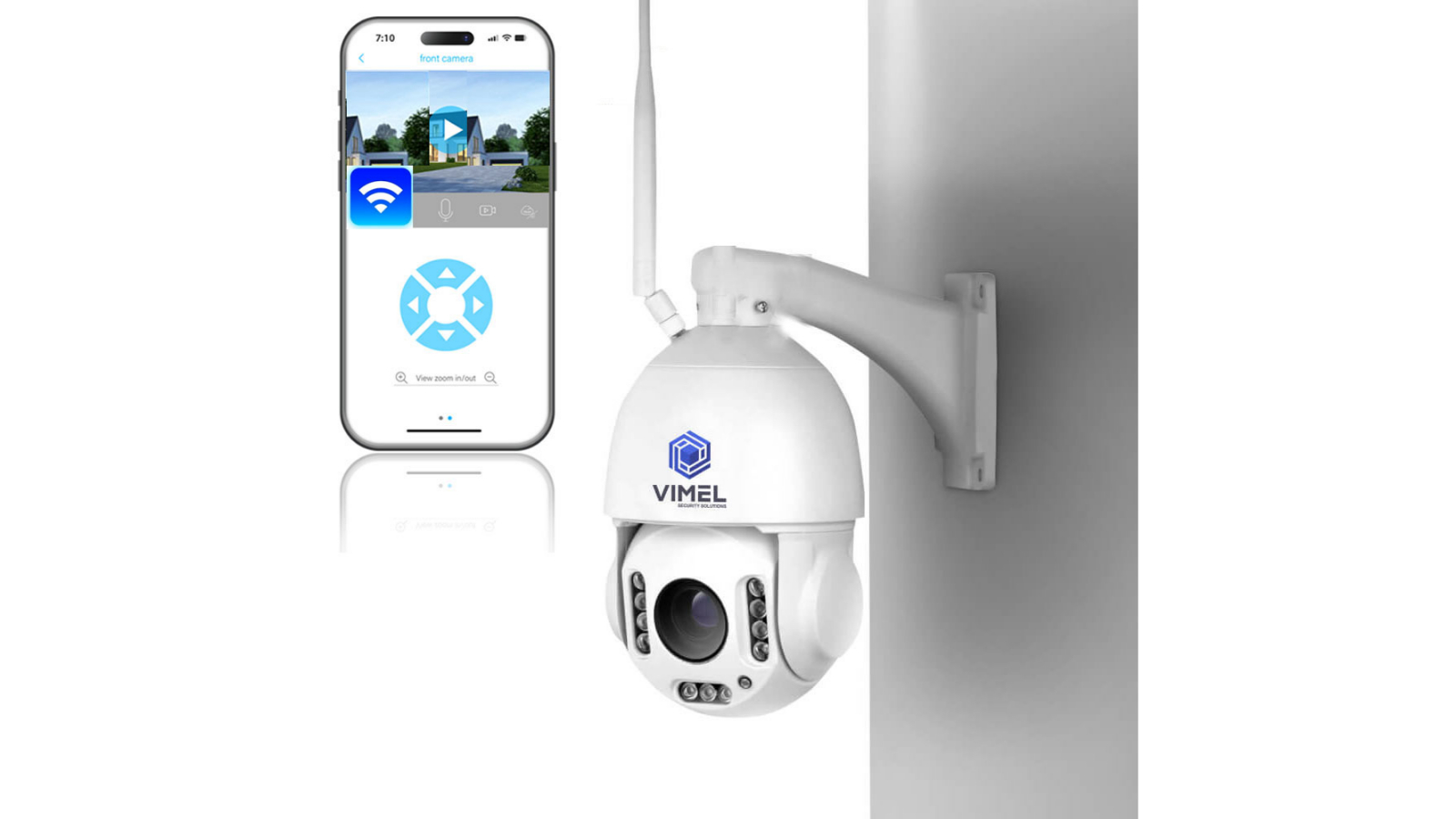 Vimel Outdoor PTZ WiFi 30X Zoom and Auto-Tracking Professional 4K Wireless CCTV