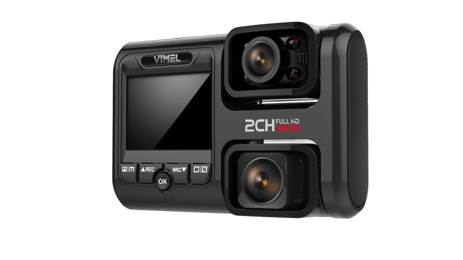 Vimel Front and Back GPS WiFi 4K Car Dash Camera with Night Vision