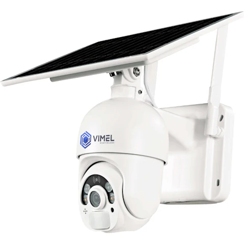 Vimel WiFi Solar Security Camera with Alarm System Battery