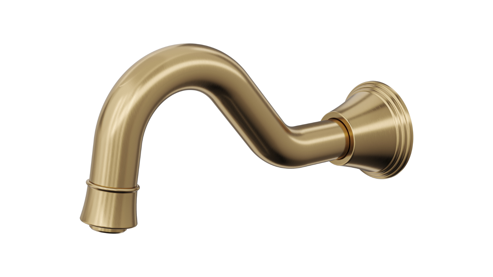 Linsol Vintage Bath Spout - Brushed Brass