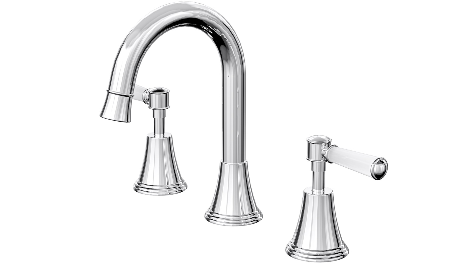 Linsol Vintage Lever Handle Basin Set - Chrome