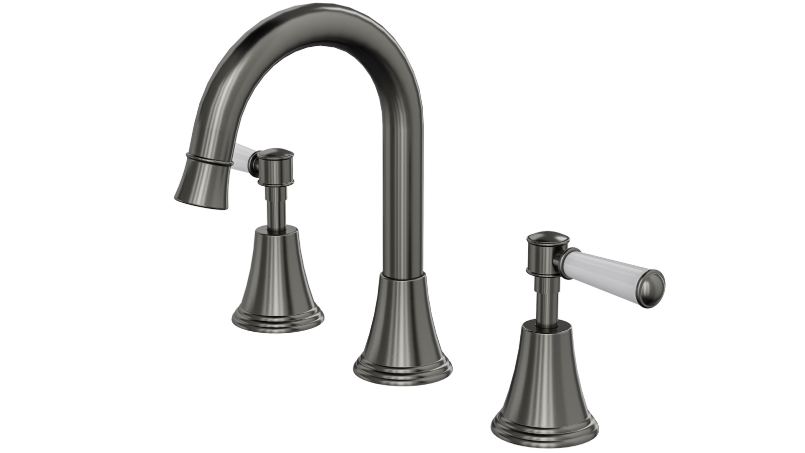 Linsol Vintage Lever Handle Basin Set - Gunmetal
