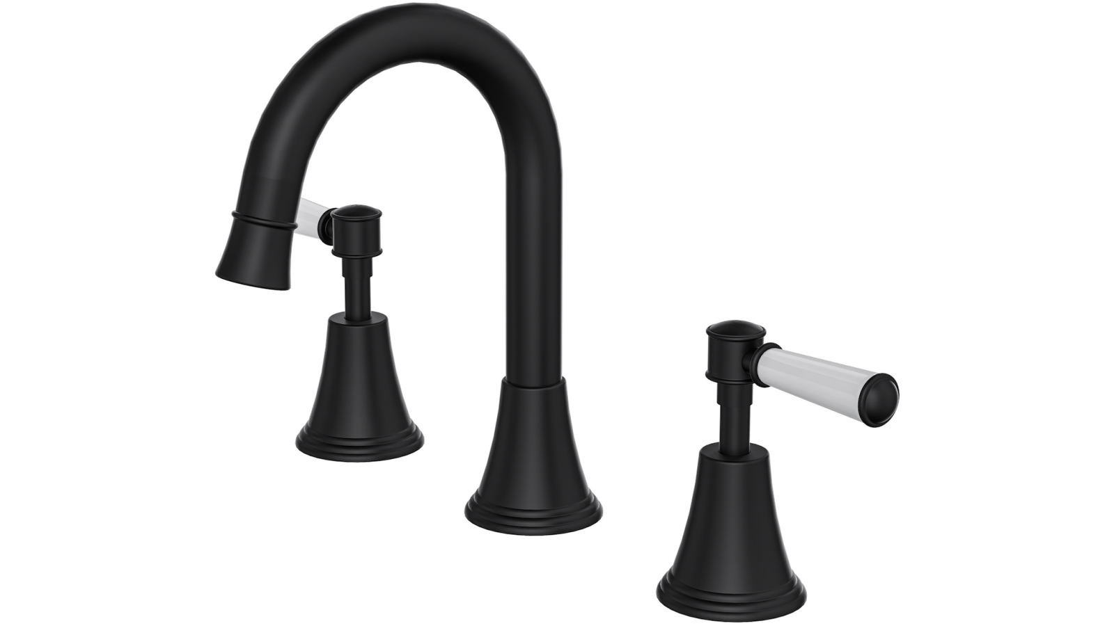 Linsol Vintage Lever Handle Basin Set - Matte Black