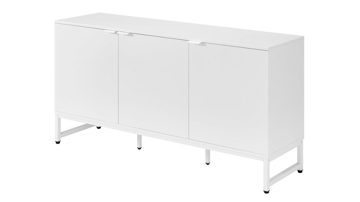 Maestro Furniture Vina 3-Door Office Credenza Storage Cabinet - White