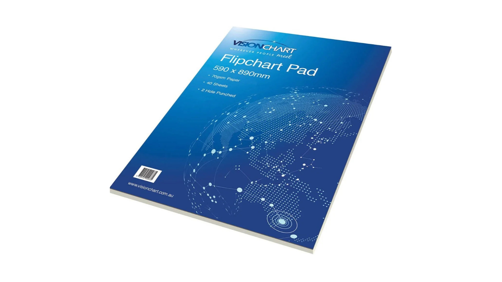 Visionchart Pack of 2 70gsm 40 Sheets Semi-Gloss Flipchart Pad - 59 x 89cm