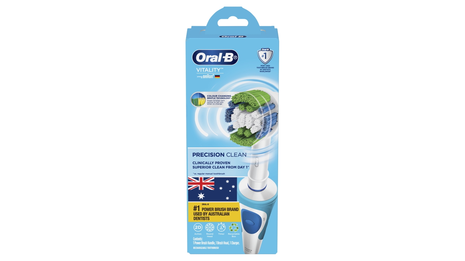 Oral B Vitality Precision Clean Eco Electric Toothbrush | Harvey Norman