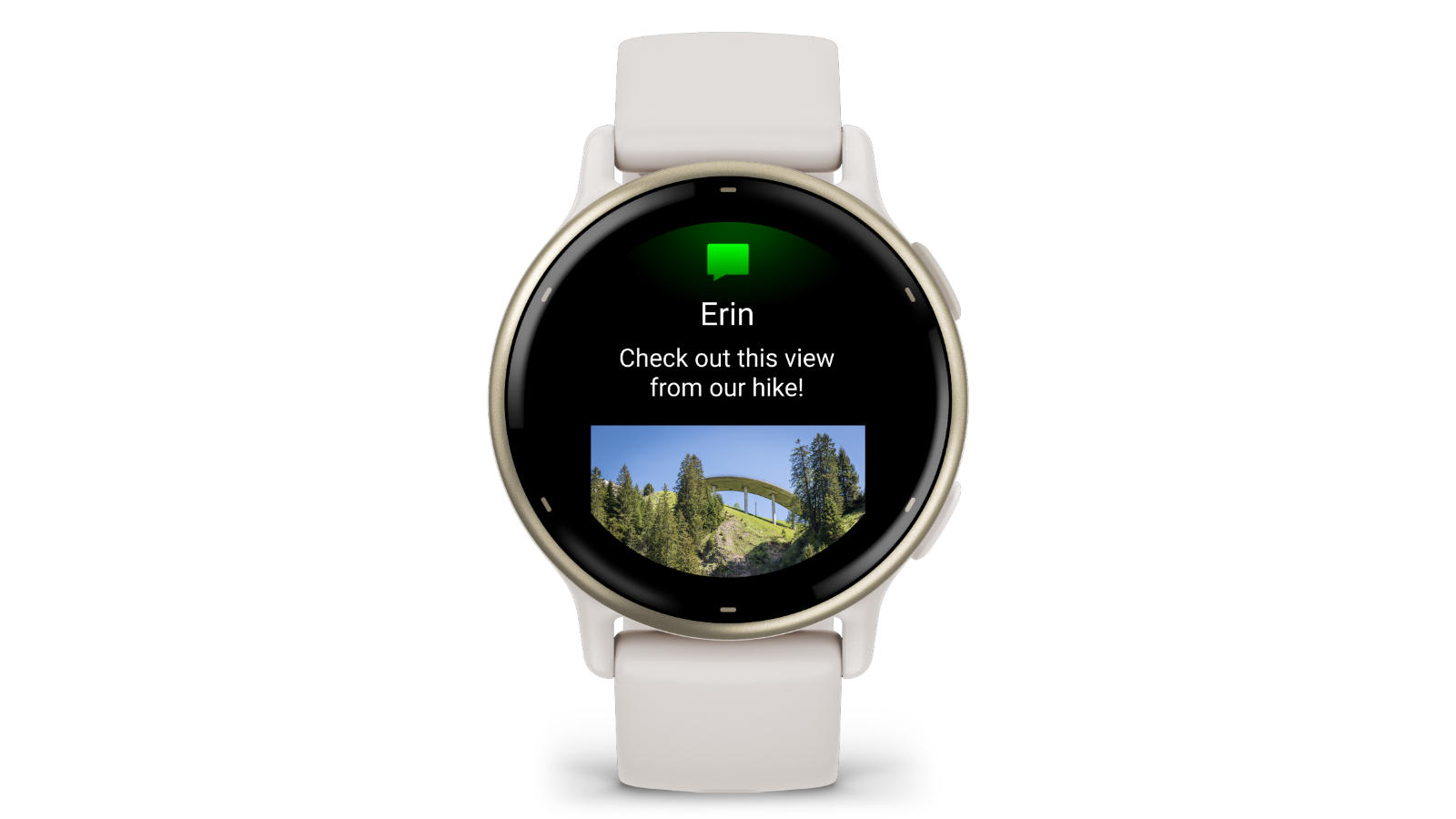 Garmin Vivoactive 5 Smart Watch Ivory with Cream Gold Band Harvey Norman