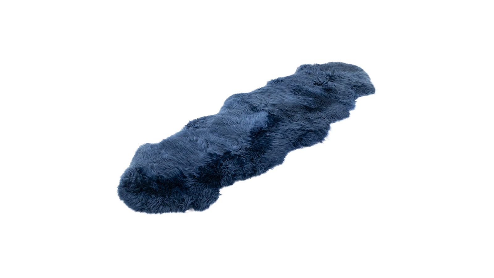 Naturally Sheepskins Double Long Wool Rug - Navy