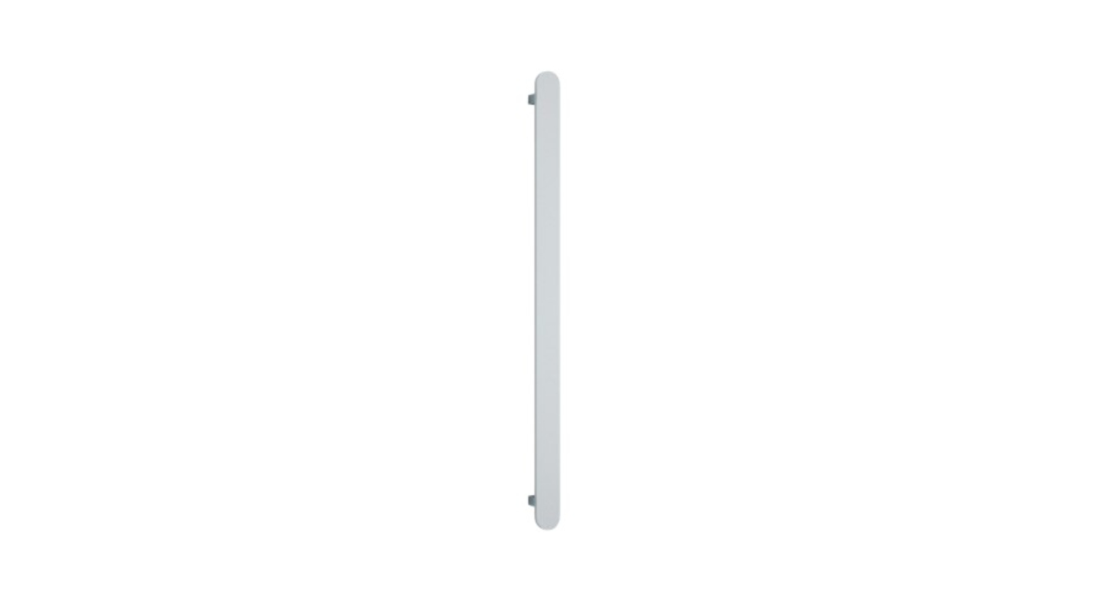 Thermogroup Thermorail Flat Pill Vertical Single Polished Heated Towel Rail - Stainless Steel