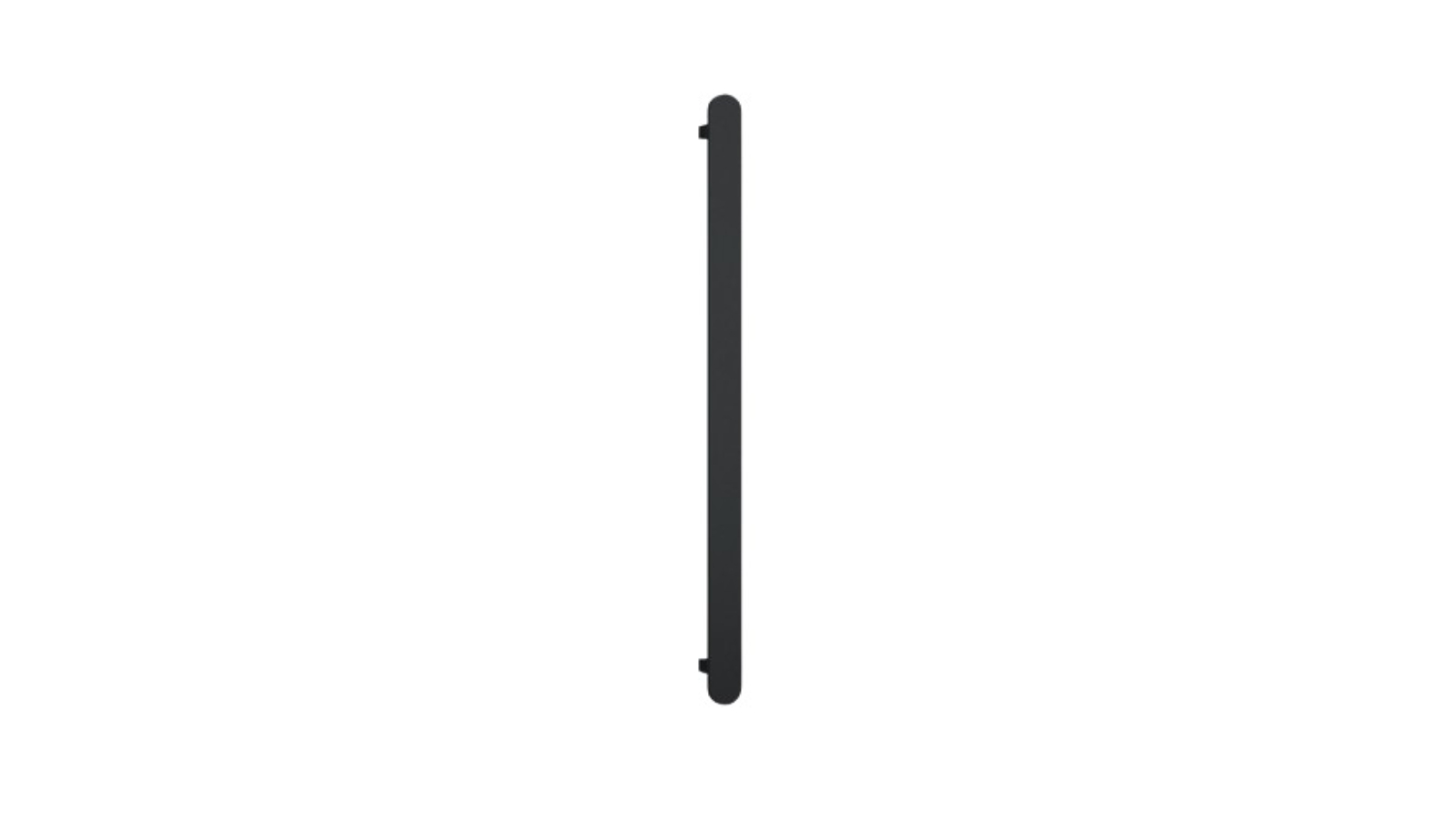 Thermogroup Thermorail Flat Pill Vertical Single Heated Towel Rail - Matte Black 