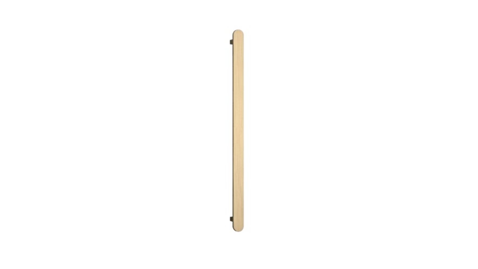 Thermogroup Thermorail Flat Pill Vertical Single Heated Towel Rail - Brushed Brass