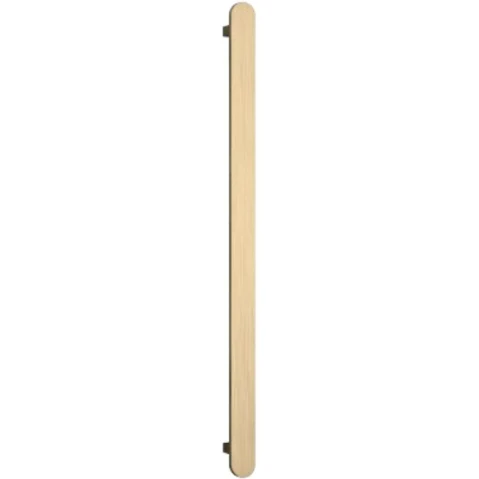 Thermogroup Thermorail Flat Pill Vertical Single Heated Towel Rail - Brushed Brass