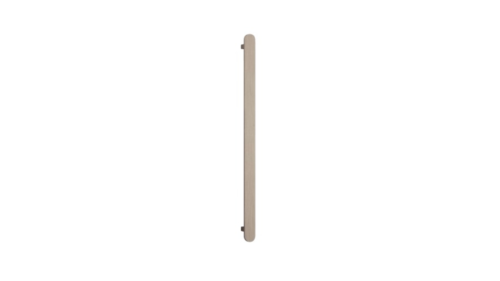 Thermogroup Thermorail Flat Pill Vertical Single Heated Towel Rail - Brushed Nickel