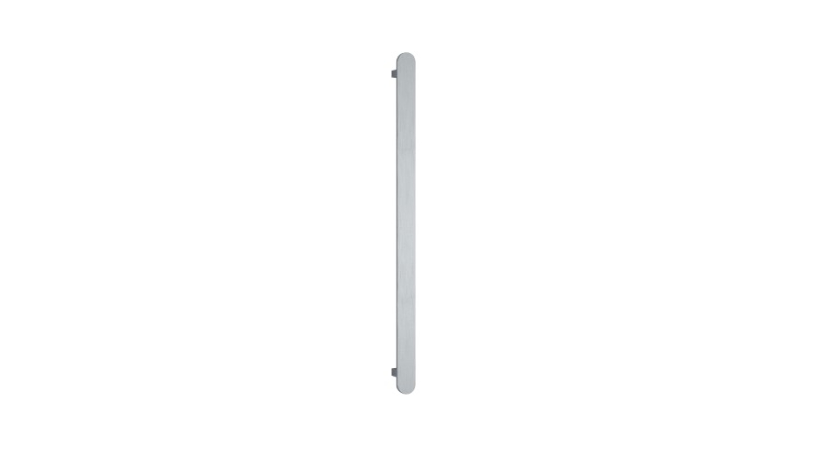 Thermogroup Thermorail Flat Pill Vertical Single Heated Towel Rail - Brushed Stainless Steel 