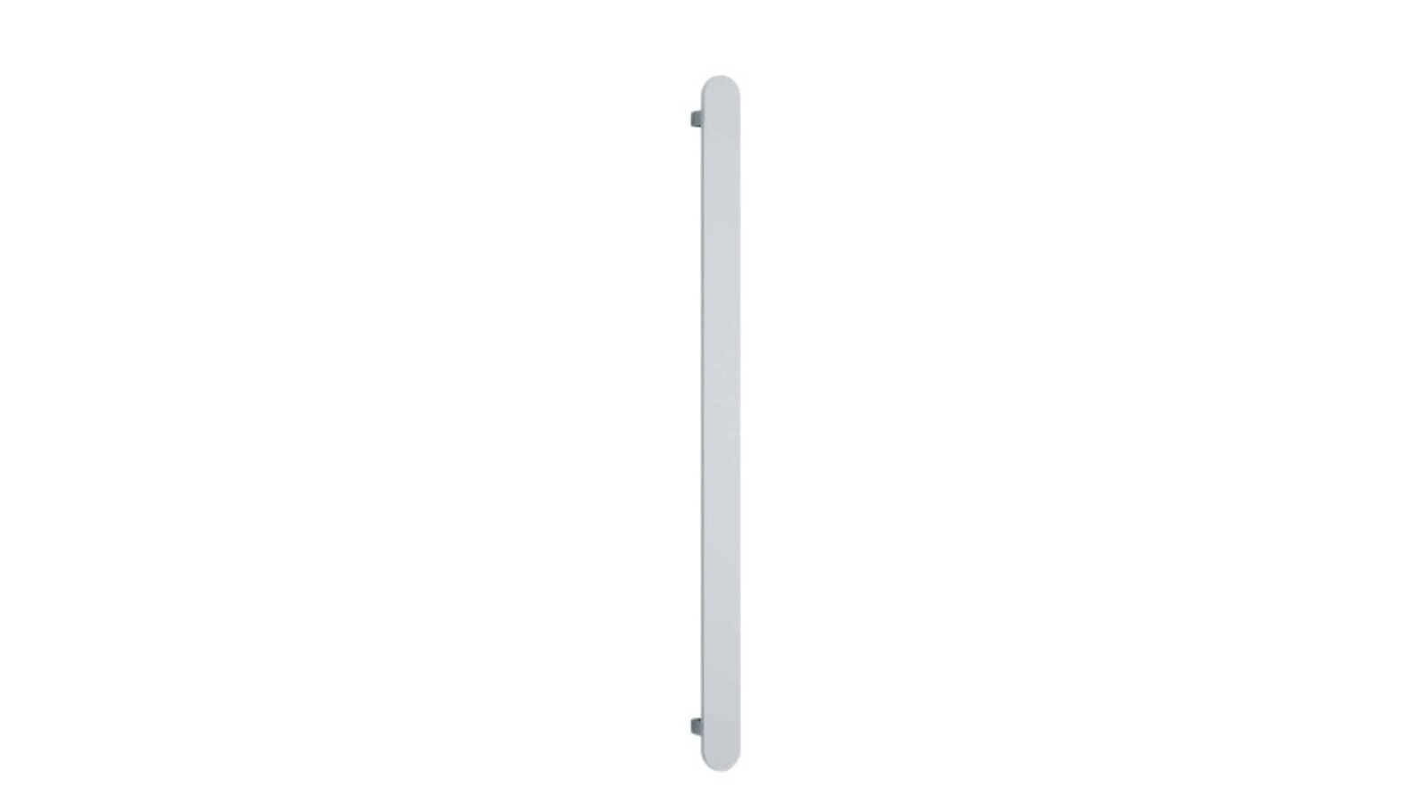 Thermogroup Thermorail Flat Pill Vertical Single Heated Towel Rail - Polished Stainless Steel