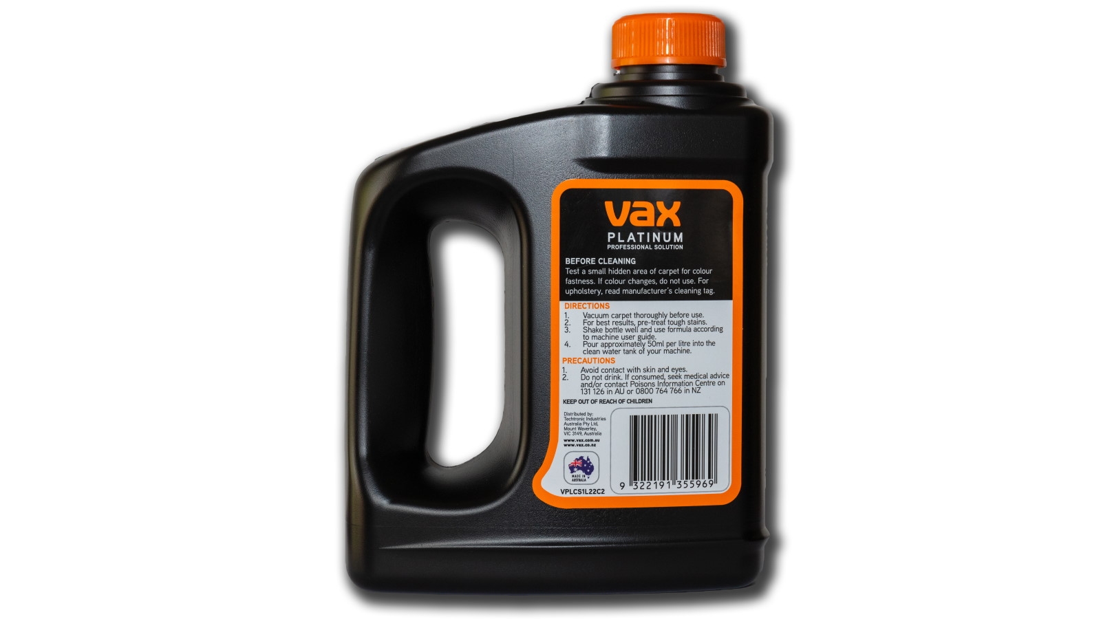 Vax Platinum 1L Carpet Cleaning Solution Harvey Norman