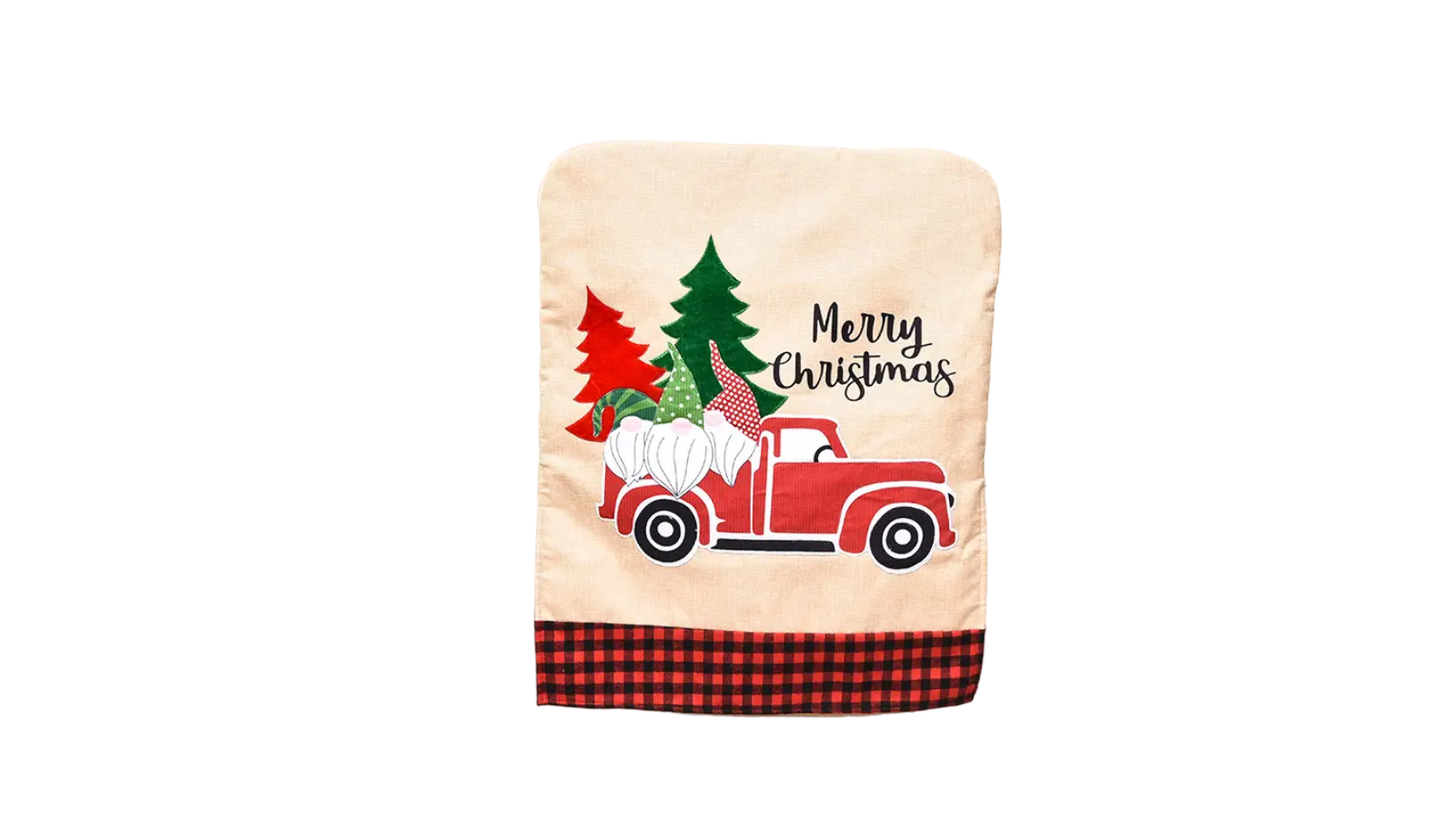 TM Festive Christmas Linen Chair Cover for Dining Room Decor