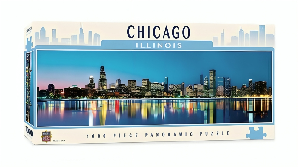 Masterpieces 1000 Piece Panoramic Puzzle - Chicago | Harvey Norman