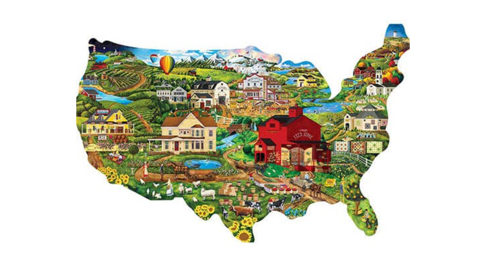 Masterpieces 1000 Piece Contours Shaped Puzzle - United States | Harvey ...