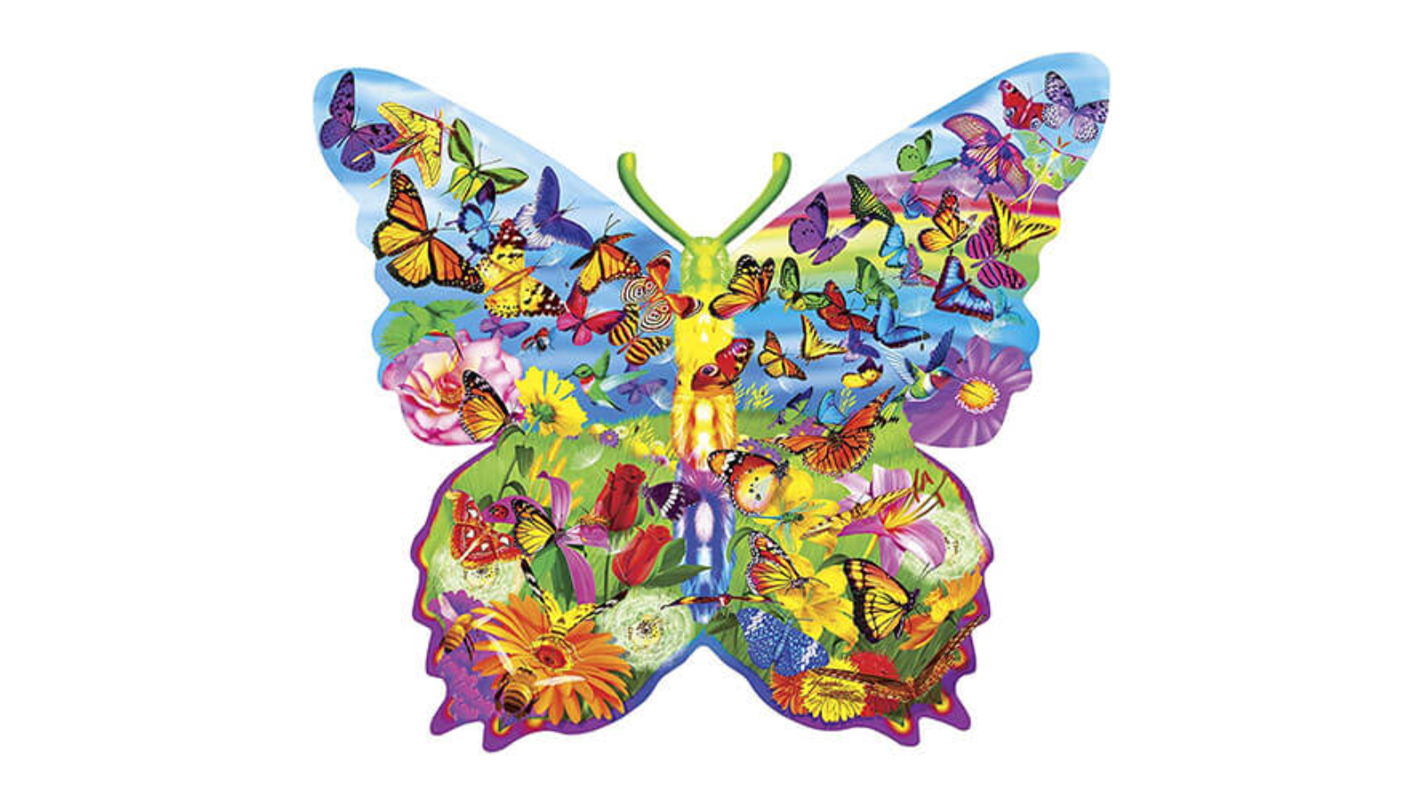 Masterpieces 1000 Piece Contours Shaped Puzzle - Butterfly | Harvey Norman