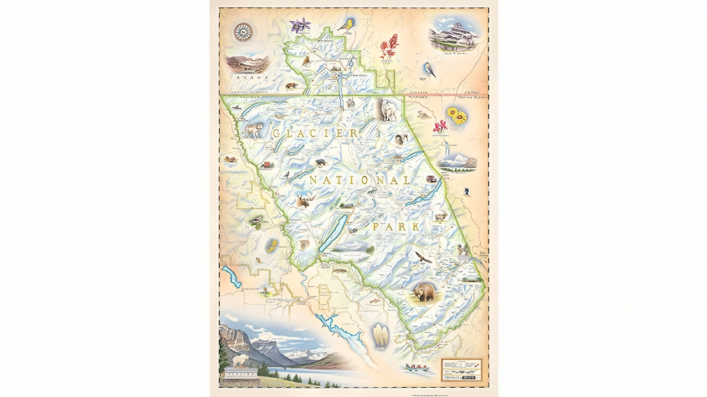 Masterpieces 1000 Piece Xplorer Map Puzzle - Glacier | Harvey Norman