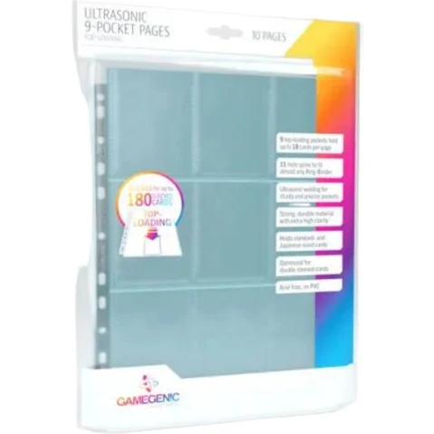 Gamegenic 9-Pocket Ultrasonic Toploading Pages - 10 Piece