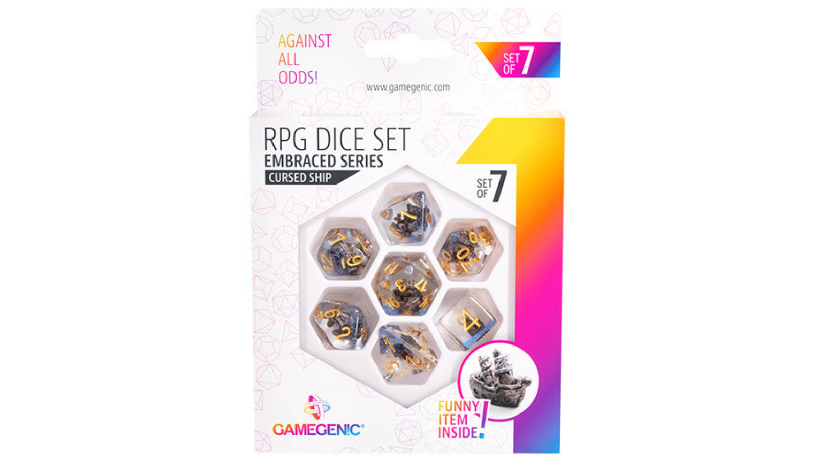 Gamegenic Set of 7 Embraced Series Cursed Ship RPG Dice