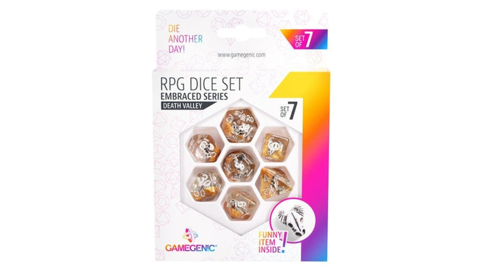 Gamegenic Set of 7 Embraced Series Death Valley RPG Dice