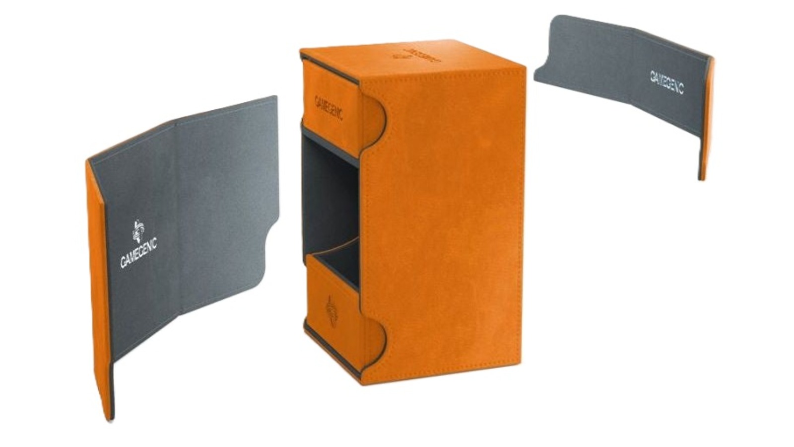 Gamegenic 100 Sleeves Watchtower Convertible Card Deck Box - Orange