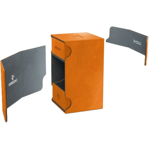 Gamegenic 100 Sleeves Watchtower Convertible Card Deck Box - Orange