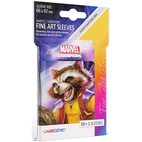 Gamegenic Marvel Champions Fine Art Sleeves - Rocket Raccoon