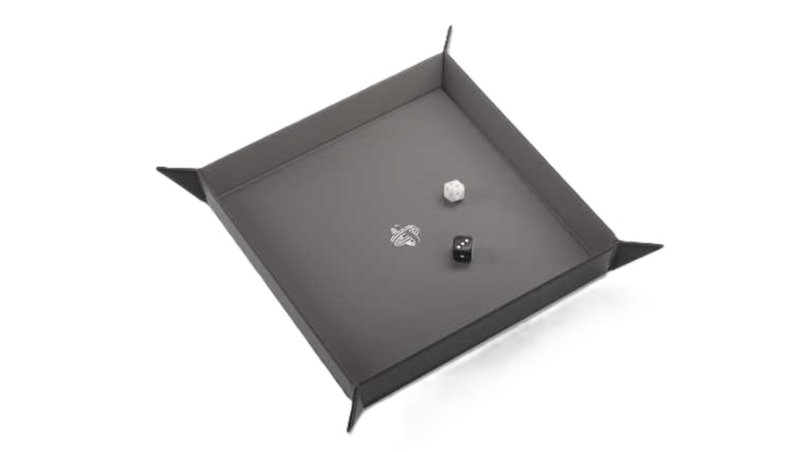 Gamegenic Square Magnetic Dice Tray - Black/Gray