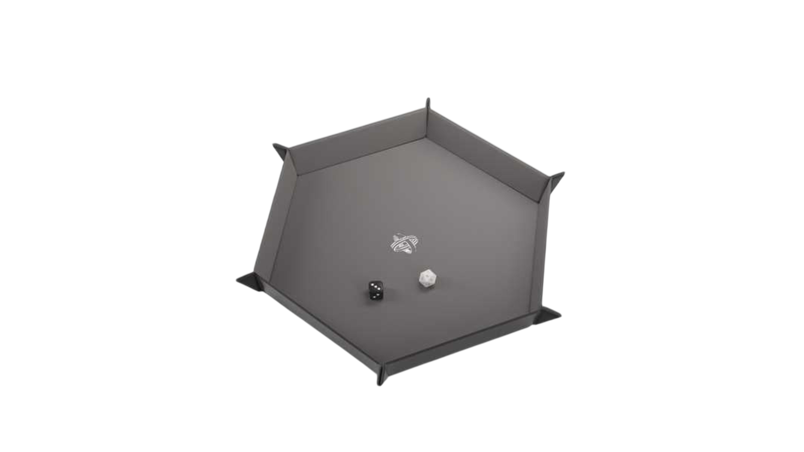 Gamegenic Hexagonal Magnetic Dice Tray - Black/Gray