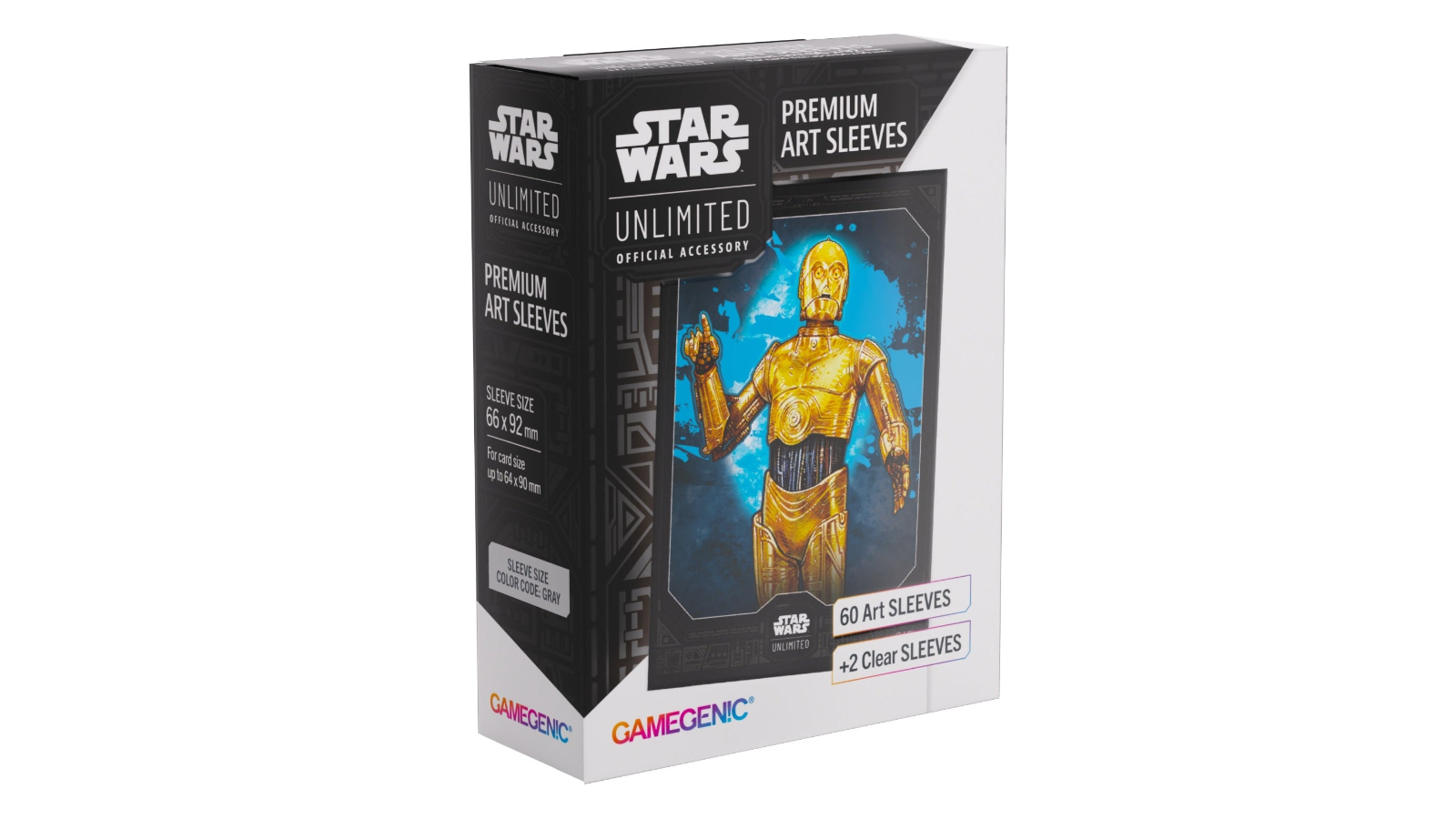 Gamegenic 62 Piece 6.6 x 9.2cm Star Wars Unlimited Premium Art Sleeves - C-3PO