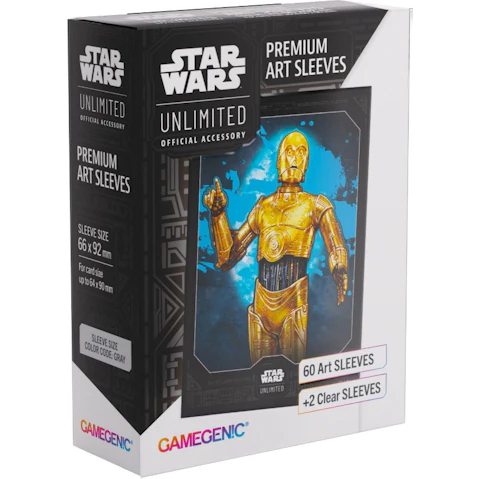 Gamegenic 62 Piece 6.6 x 9.2cm Star Wars Unlimited Premium Art Sleeves - C-3PO