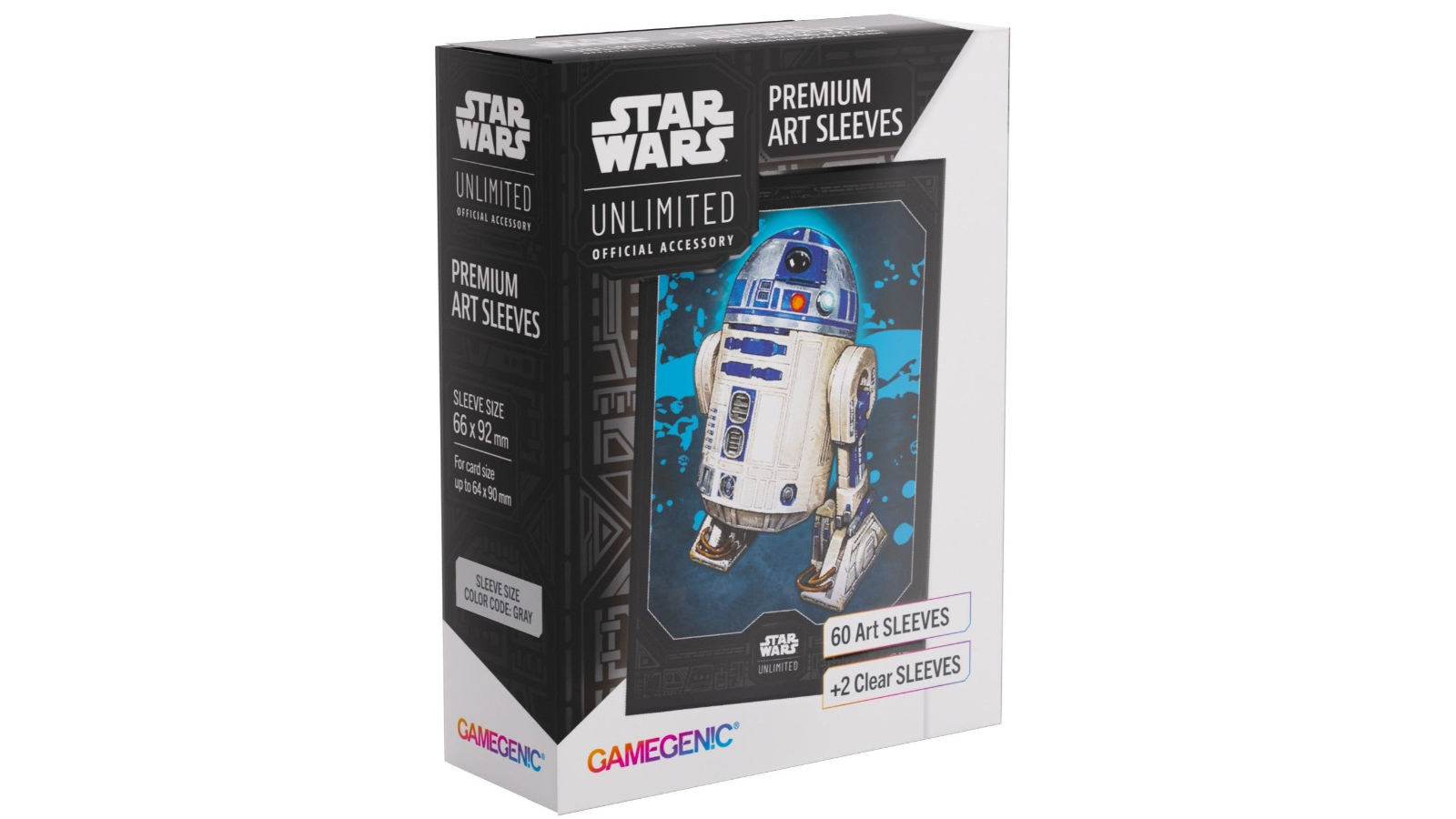Gamegenic 62 Piece 6.6 x 9.2cm Star Wars Unlimited Premium Art Sleeves - R2-D2