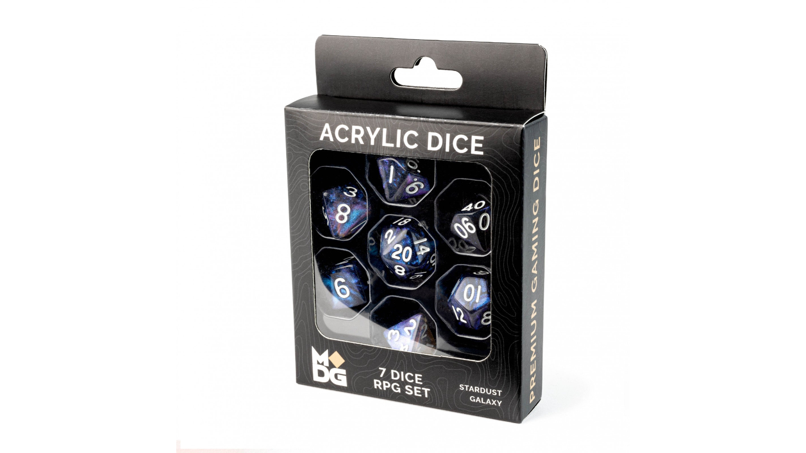 Fanroll By Metallic Dice Games Stardust Galaxy 1.6cm Acrylic Dice Set