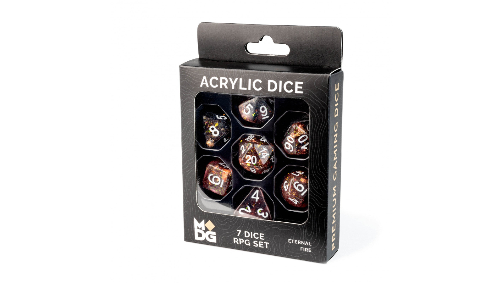 Fanroll By Metallic Dice Games Eternal Fire 1.6cm Resin Dice Set